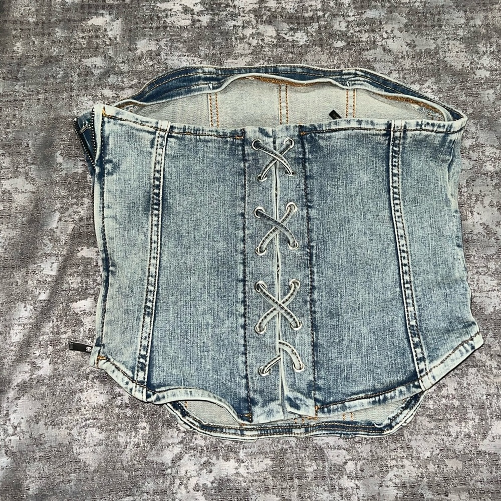 Women’s Maje Denim Corset Top